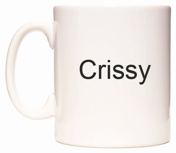 This mug features Crissy
