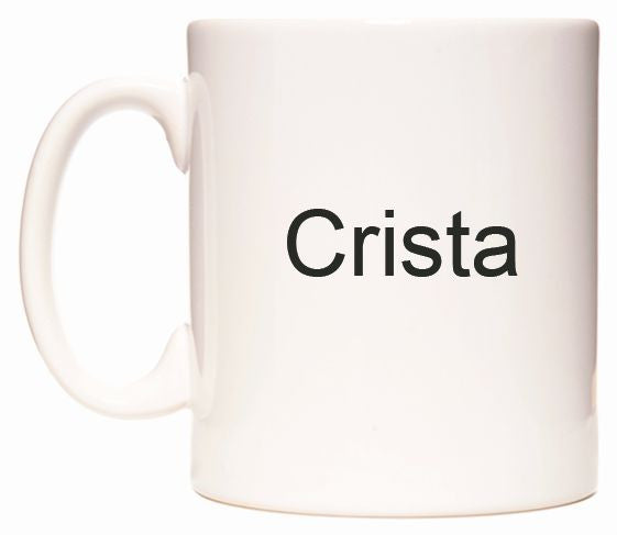 This mug features Crista