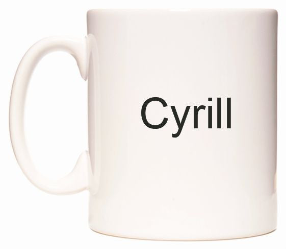 This mug features Cyrill