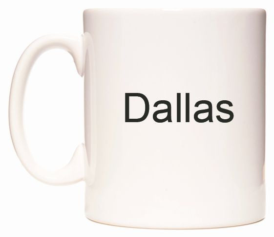 This mug features Dallas