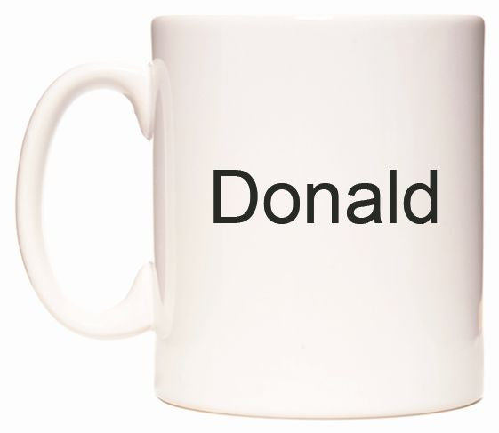 This mug features Donald