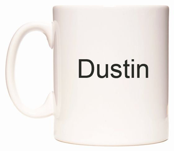 This mug features Dustin