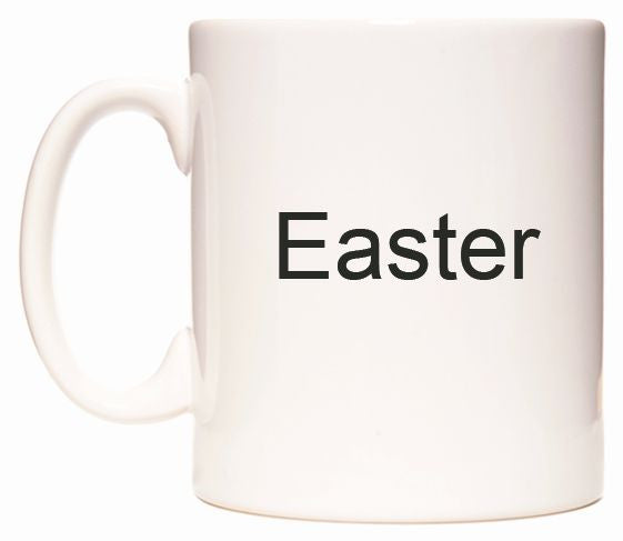 This mug features Easter