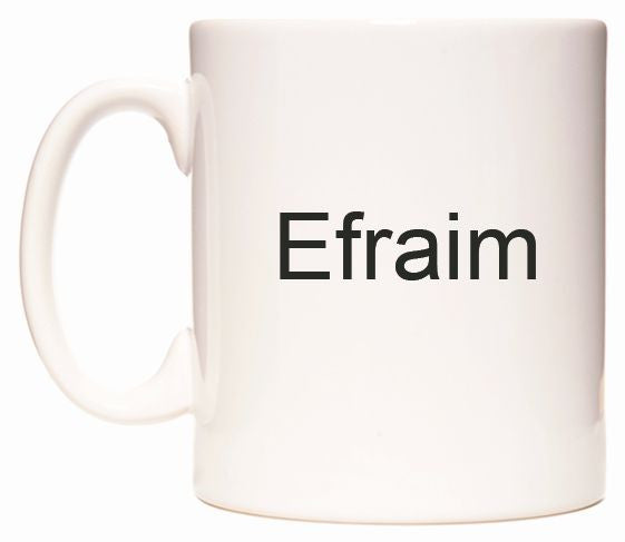 This mug features Efraim