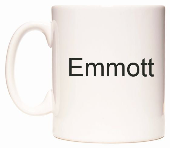 This mug features Emmott