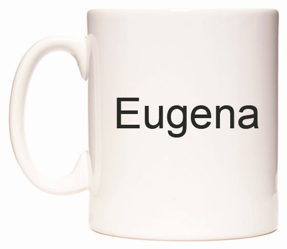 This mug features Eugena