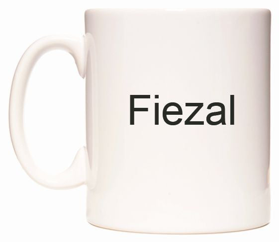 This mug features Fiezal