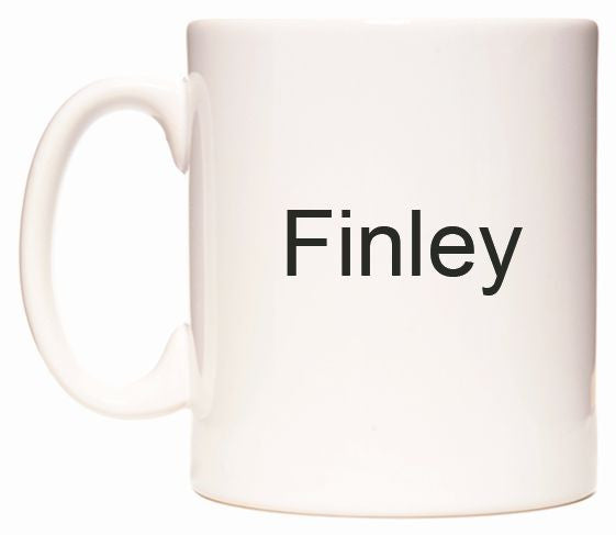 This mug features Finley
