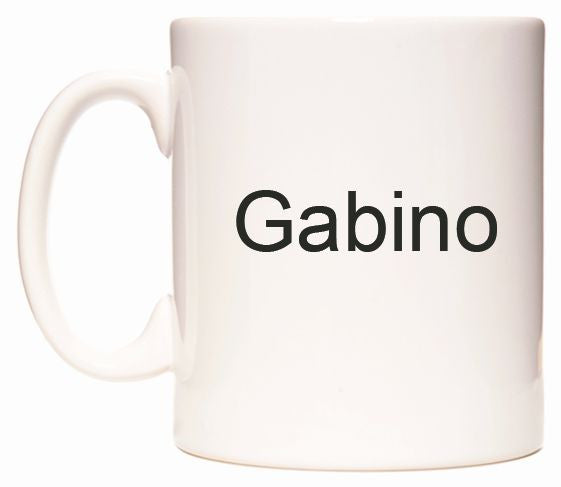 This mug features Gabino