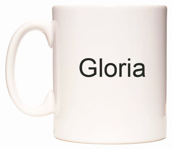 This mug features Gloria
