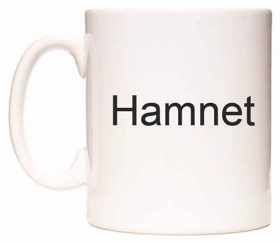 This mug features Hamnet