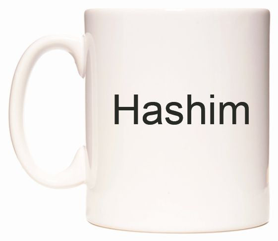 This mug features Hashim