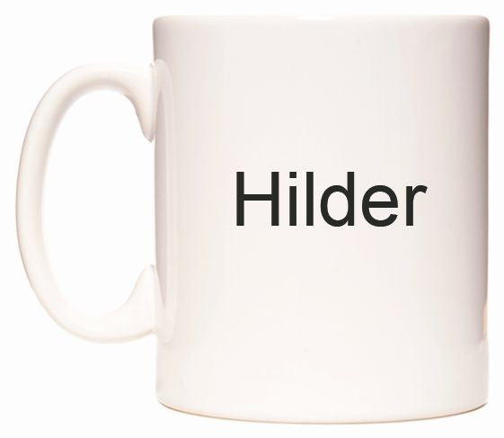 This mug features Hilder