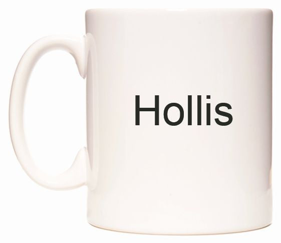 This mug features Hollis