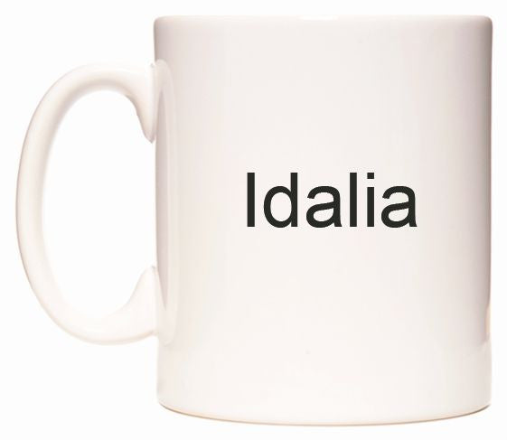 This mug features Idalia