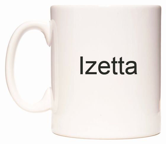 This mug features Izetta