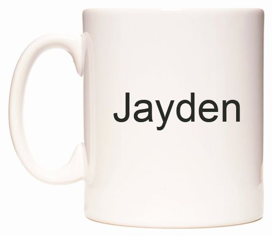 This mug features Jayden