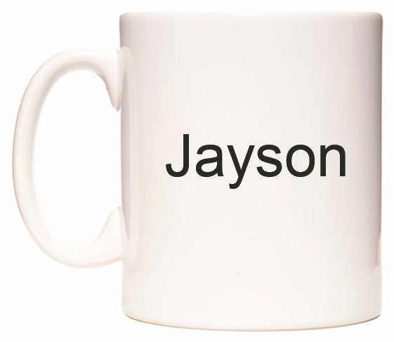 This mug features Jayson