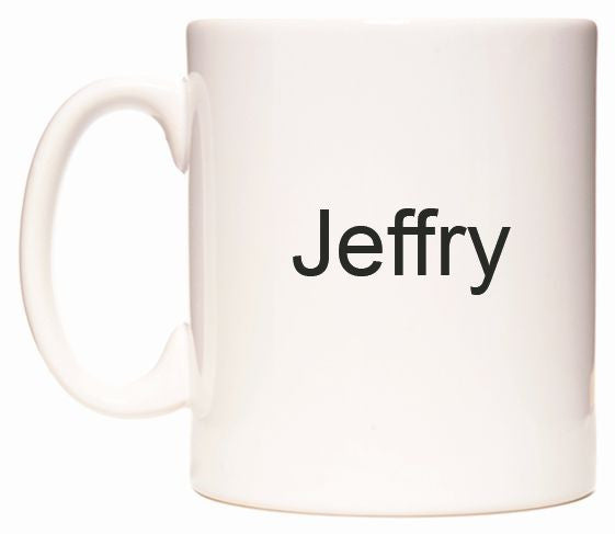 This mug features Jeffry