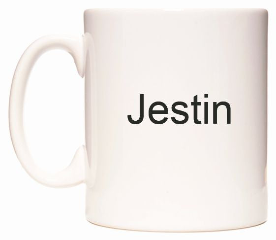 This mug features Jestin