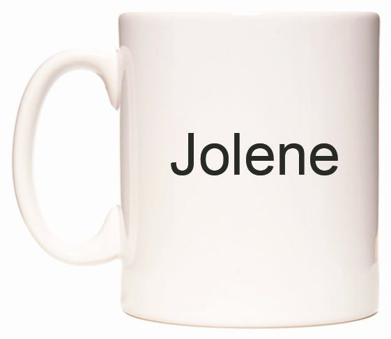 This mug features Jolene