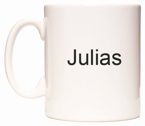 This mug features Julias