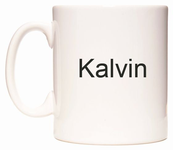 This mug features Kalvin