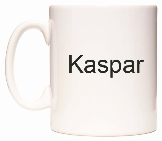 This mug features Kaspar