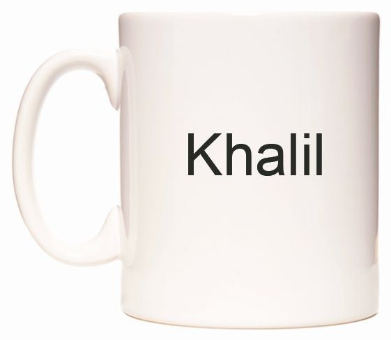 This mug features Khalil
