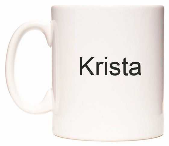This mug features Krista