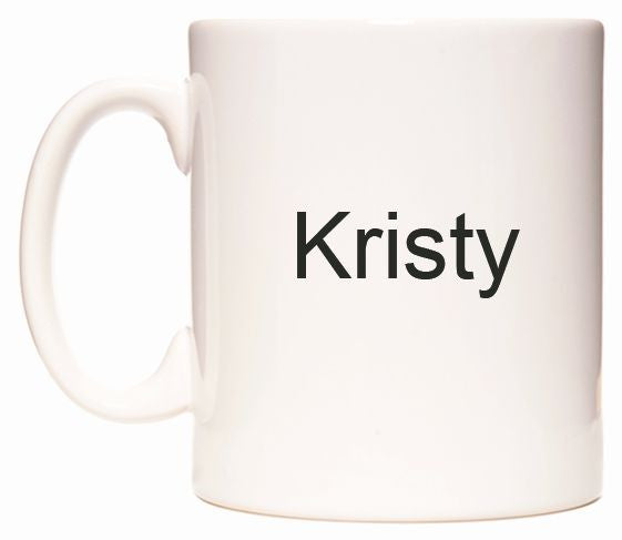 This mug features Kristy