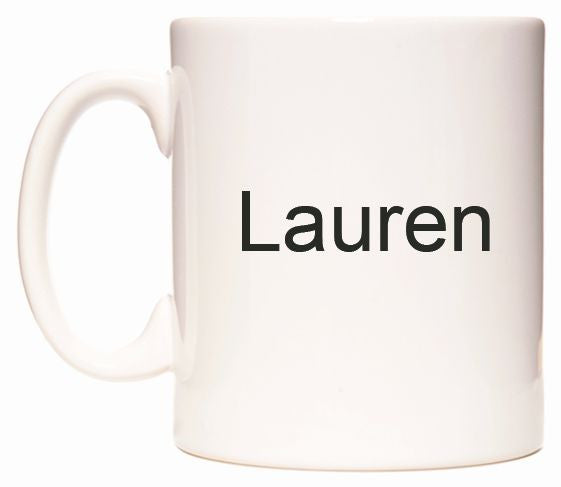 This mug features Lauren