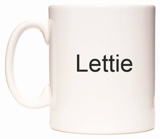 This mug features Lettie
