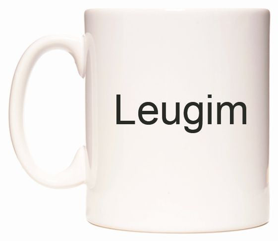 This mug features Leugim
