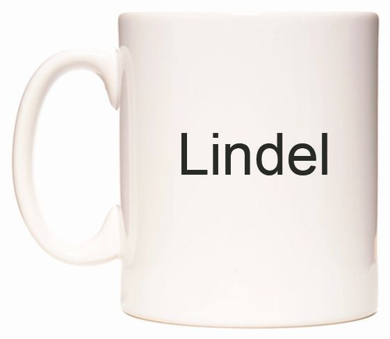This mug features Lindel