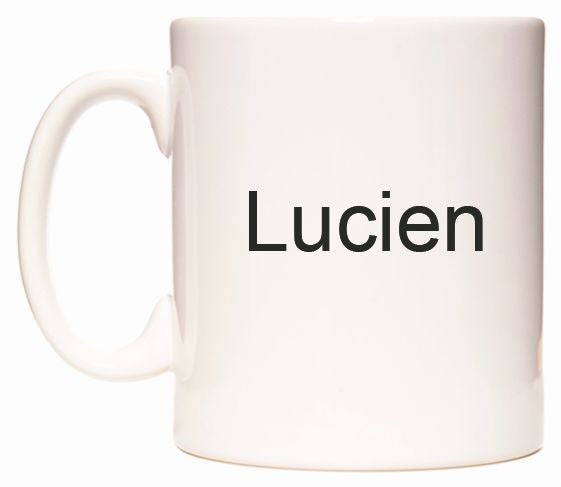 This mug features Lucien
