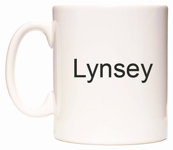 This mug features Lynsey