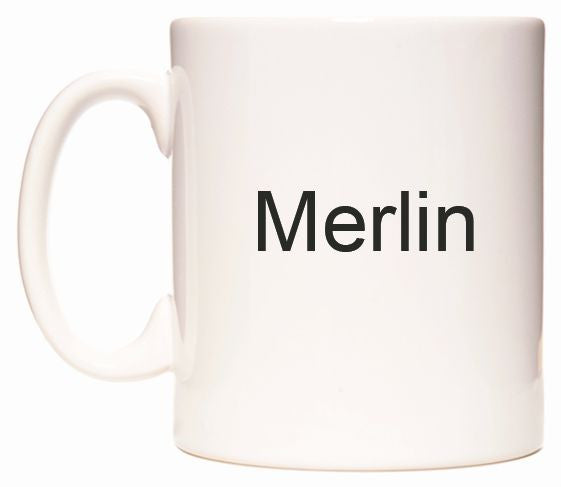 This mug features Merlin