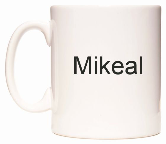 This mug features Mikeal