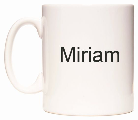 This mug features Miriam