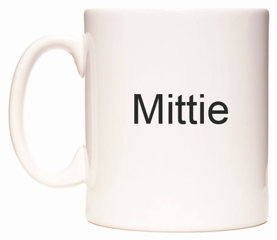 This mug features Mittie