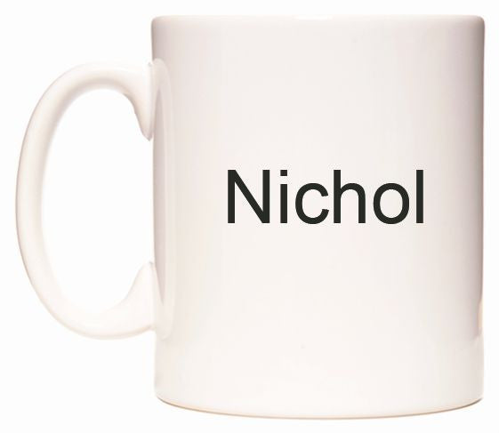 This mug features Nichol
