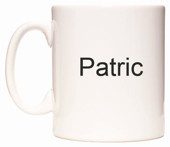 This mug features Patric