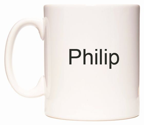 This mug features Philip