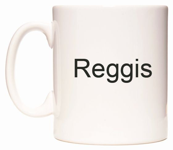 This mug features Reggis