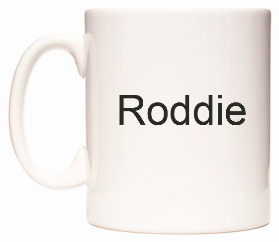 This mug features Roddie