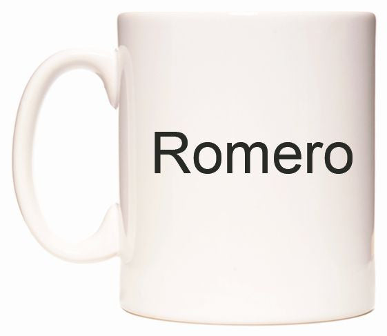 This mug features Romero