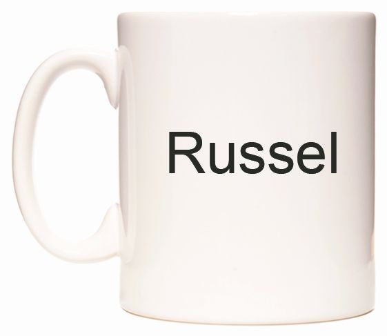 This mug features Russel