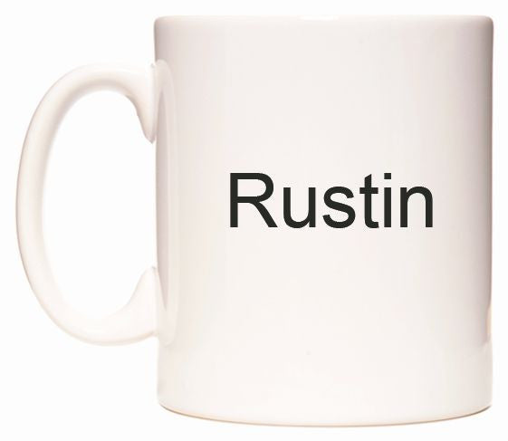 This mug features Rustin