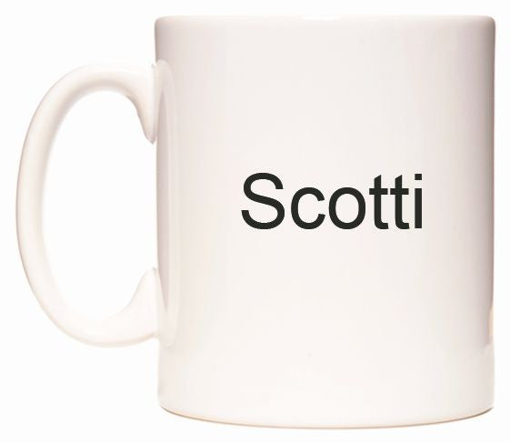 This mug features Scotti